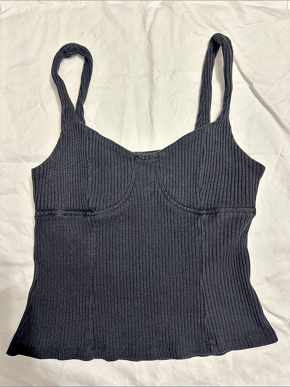 Maeve by Anthropologie Ribbed Tank Black